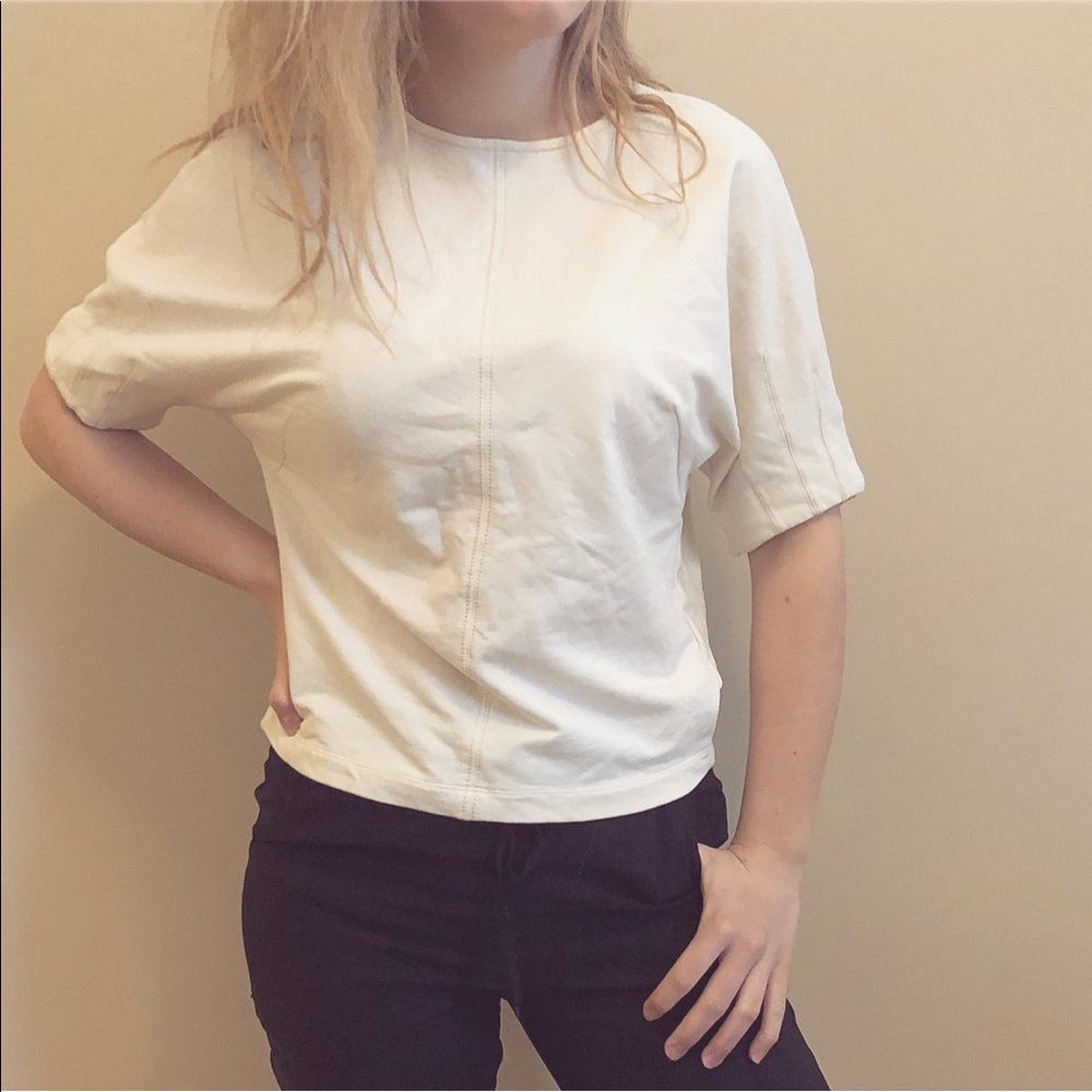 Short sleeve off white top - Picture 6 of 8